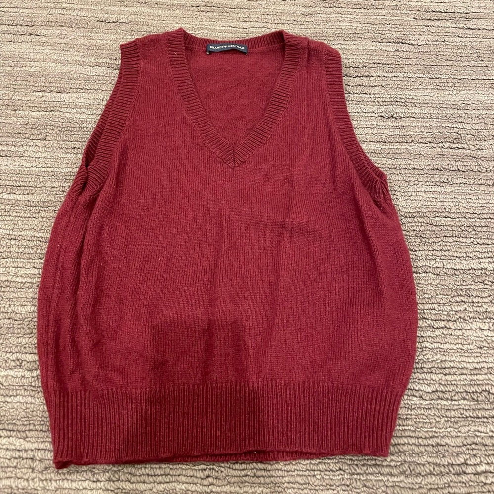 Sweater Vest - Brandy Melville, Small/Extra Small, Burgundy